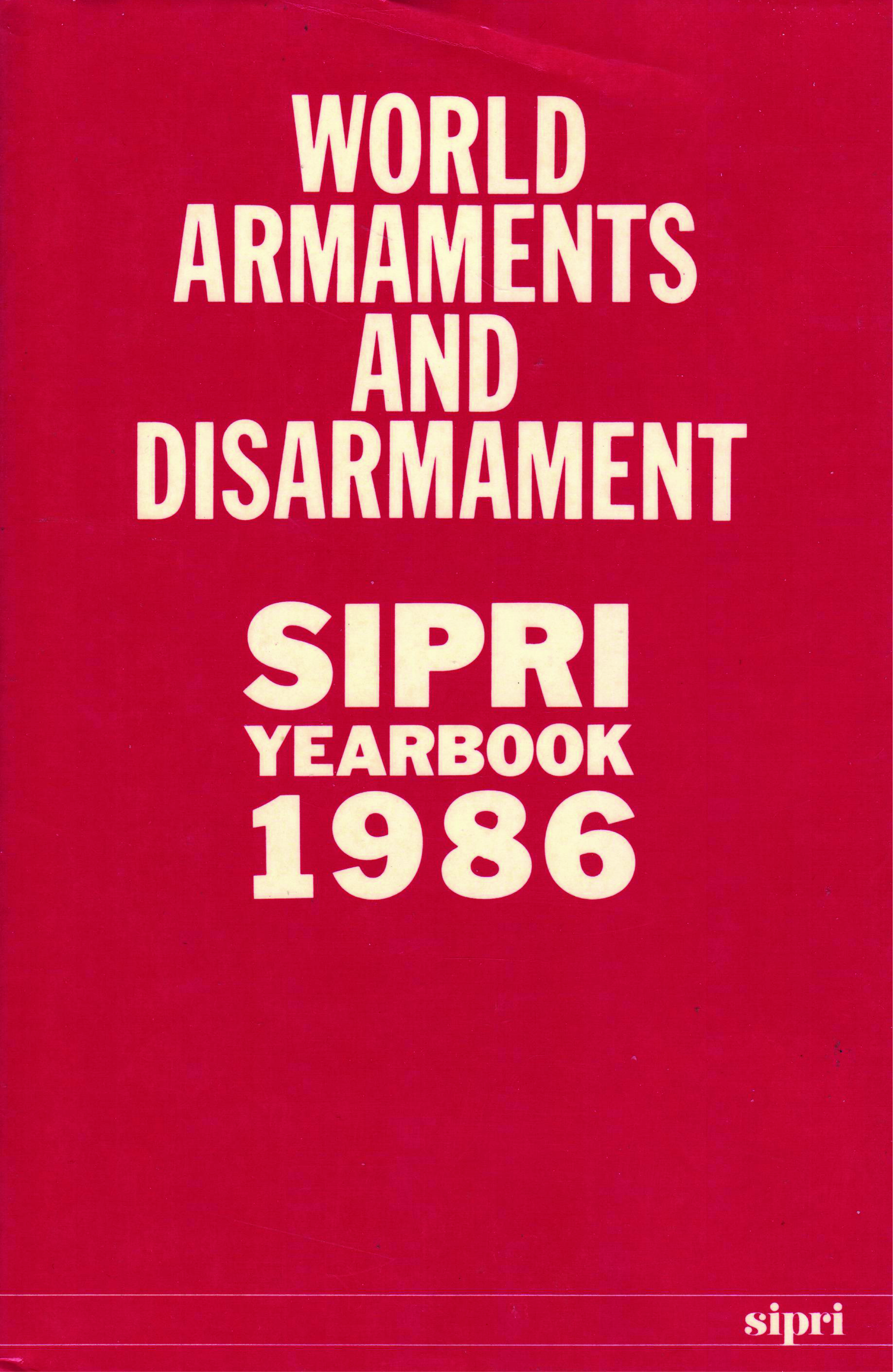 SIPRI yearbook 1986 cover