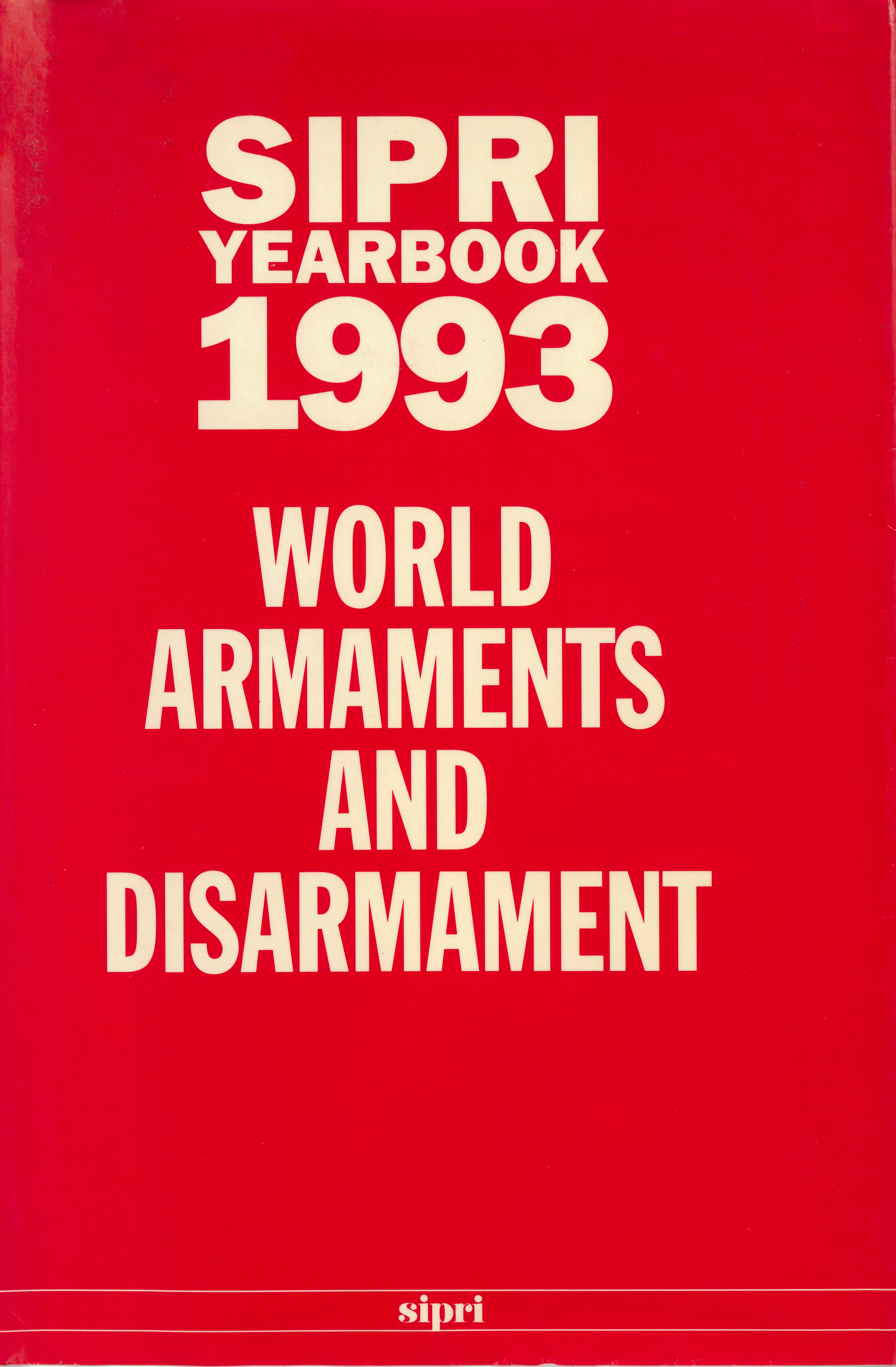SIPRI yearbook 1993 cover