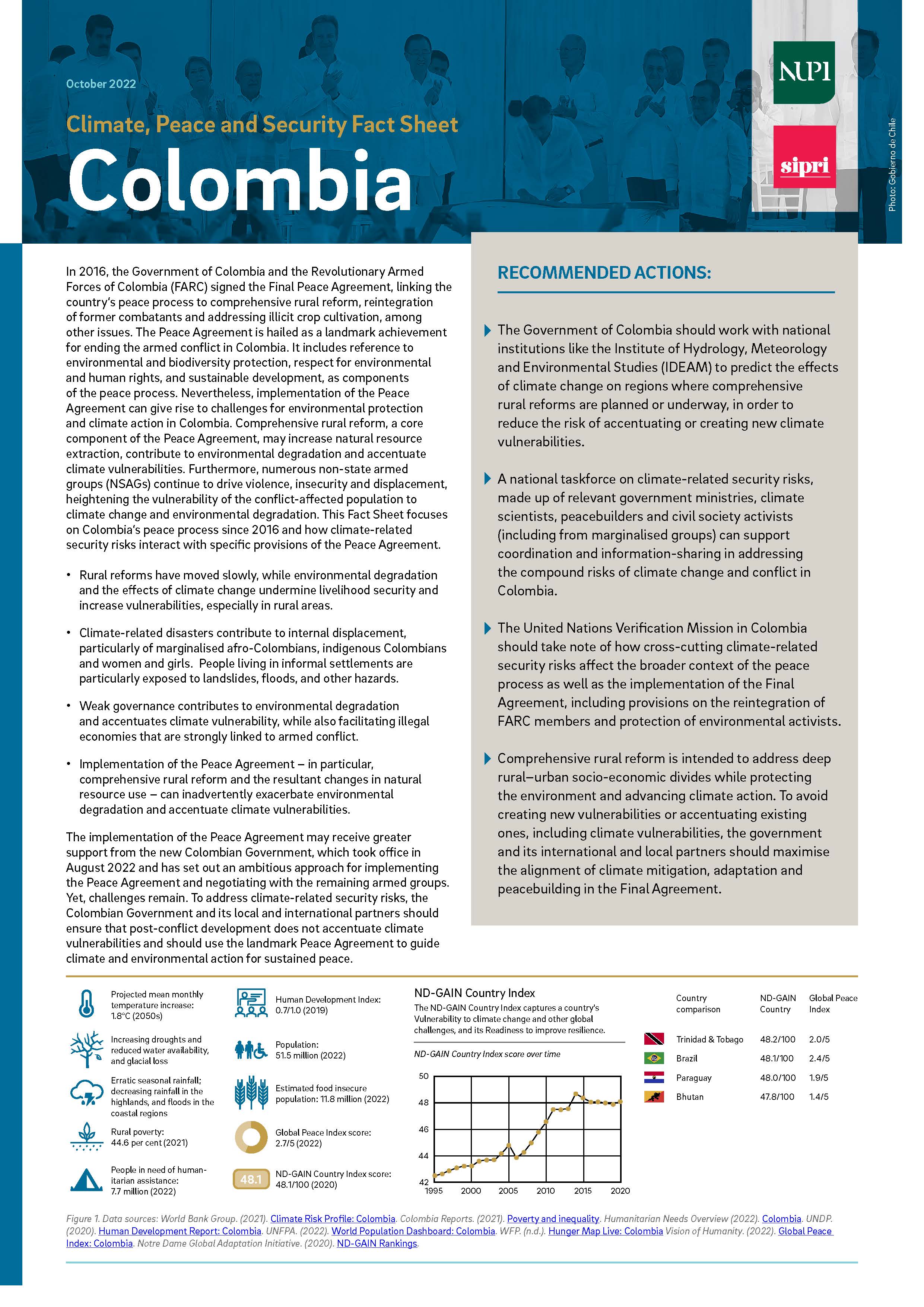 Climate, Peace And Security Fact Sheet: Colombia (2022) | SIPRI