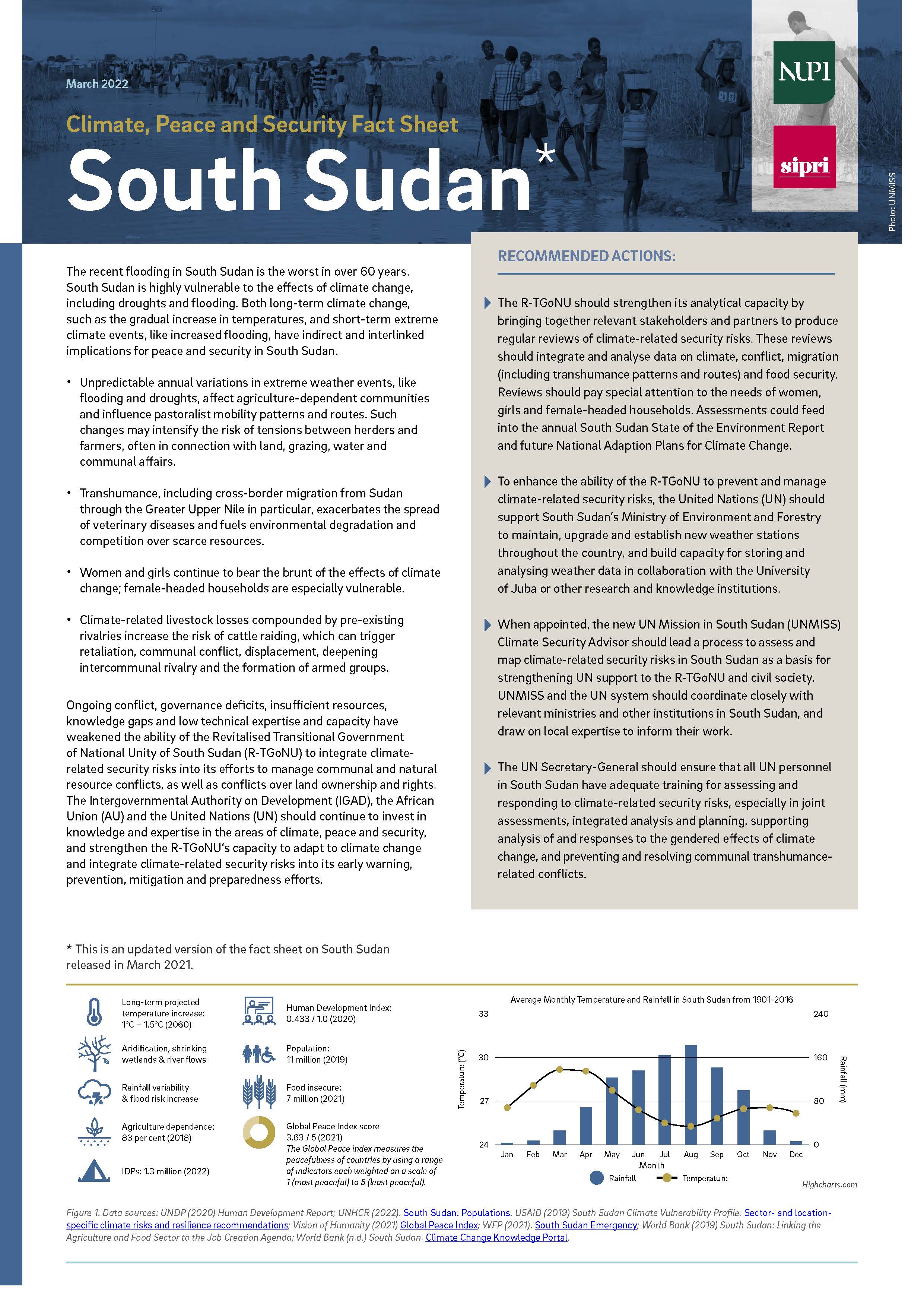 Climate, Peace And Security Fact Sheet: South Sudan (2022) | SIPRI