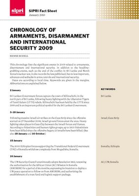 Chronology Of Armaments, Disarmament And International Security 2009 ...