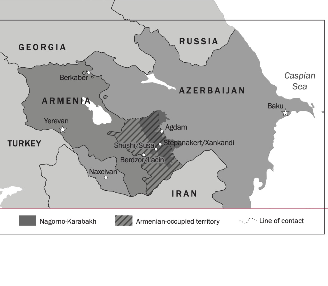 The disputed territory of Nagorno-Karabakh, July 2020 