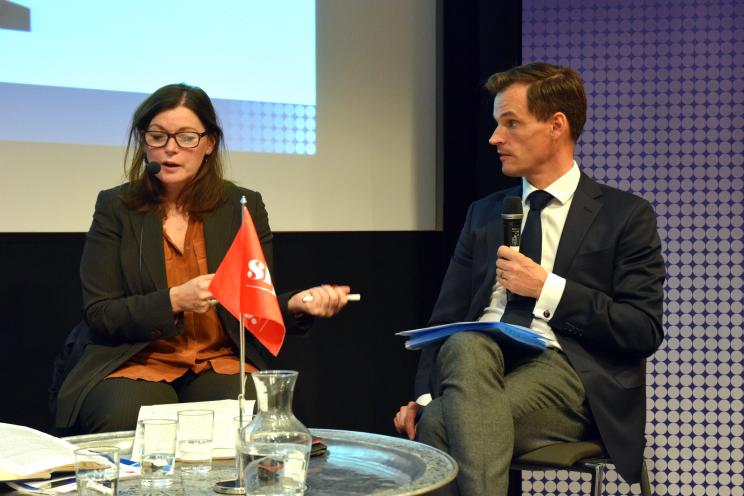 Beverley Warmington, Director of Conflict, Humanitarian and Security Division, Department for International Development, United Kingdom and Johannes Oljelund, Director-General for International Development Cooperation, Swedish Ministry for Foreign Affairs