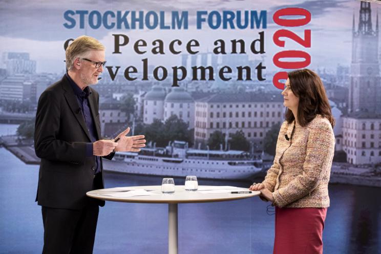 Dan Smith, SIPRI Director and Ann Linde, Minister for Foreign Affairs of Sweden
