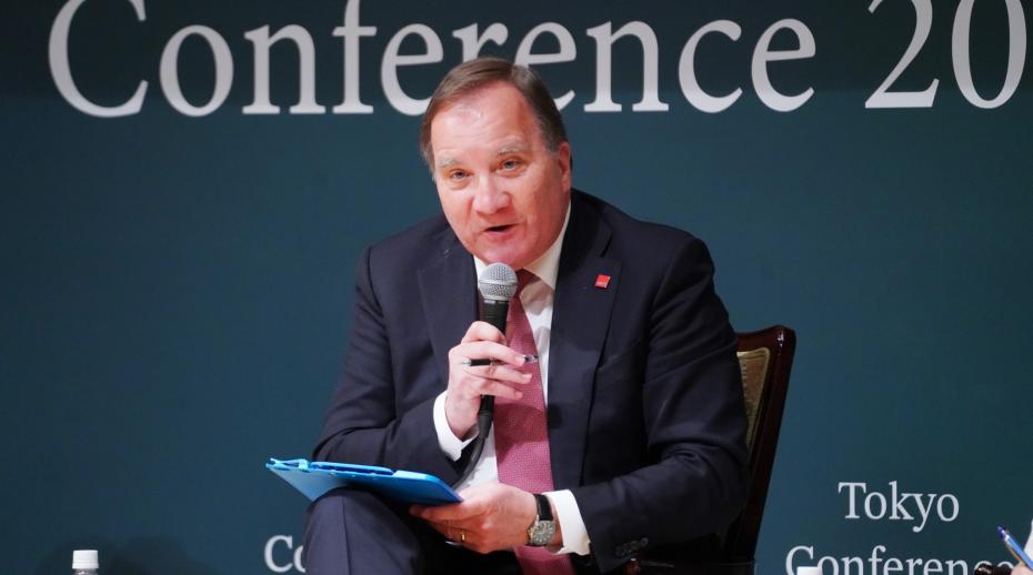 Stefan Löfven, Chair of the SIPRI Governing Board, at the 2024 Tokyo Conference.