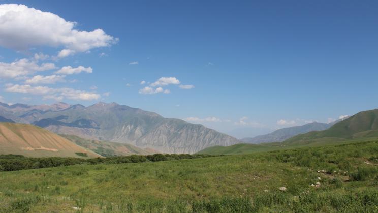 Mountains ear Kyzyl-Oi, Kyrgyzstan
