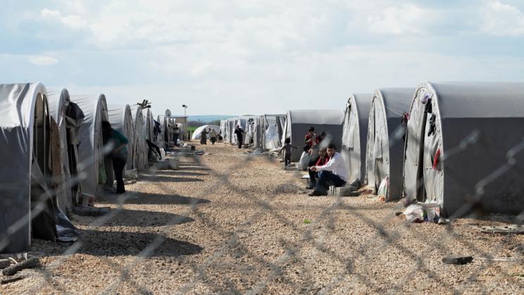 Refugee camp in Suruc, Turkey