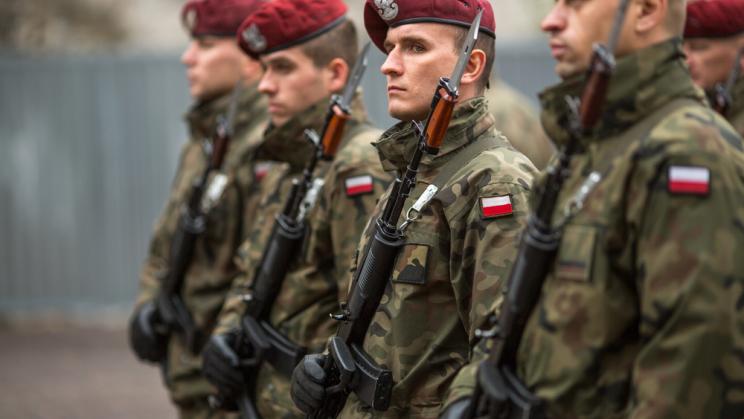 Soliders during Poland's National Independence Day in November 2015