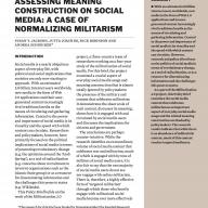 Assessing meaning construction on social media: A case of normalizing militarism