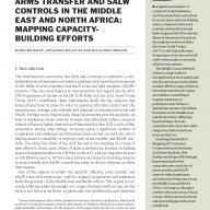 Arms transfer and SALW controls in the Middle East and North Africa: Mapping capacity-building efforts