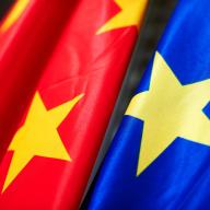 EU and China flags