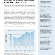 Trends in World Military Expenditure, 2020 