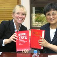 SIPRI's Lora Saalman presents SIPRI Yeabrook at the Shanghai Institute for International Studies