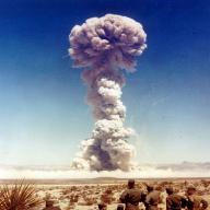 Military personnel observe a nuclear weapons test in Nevada, USA in 1951. Photo: US Government