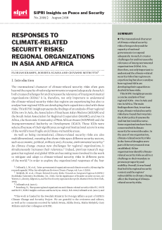 Cover Responses to climate-related security risks: Regional organizations in Asia and Africa 