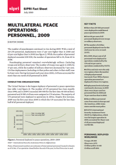 Multilateral peace operations: personnel, 2009