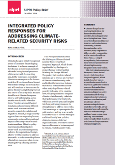 Integrated policy responses for addressing climate-related security risks