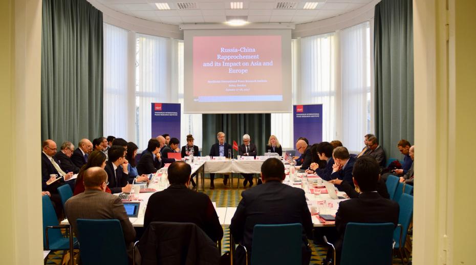 The opening of the Russia-China workshop held at SIPRI