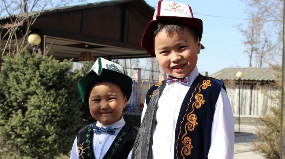 Young boys in Kyrgyzstan