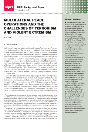 Cover image of Multilateral peace operations and the challenges of terrorism and violent extremism
