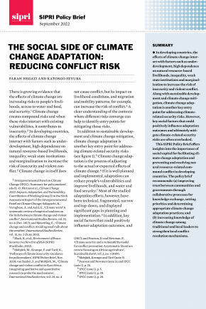 The Social Side Of Climate Change Adaptation: Reducing Conflict Risk ...