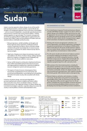 Climate, Peace And Security Fact Sheet: Sudan (2022) | SIPRI