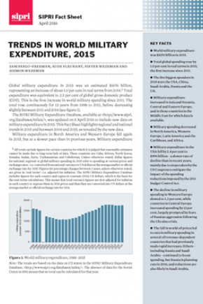 Trends in world military expenditure, 2015 - SIPRI Fact Sheet