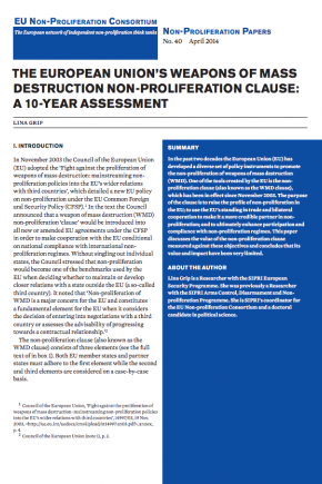 Non-proliferation Paper No. 40
