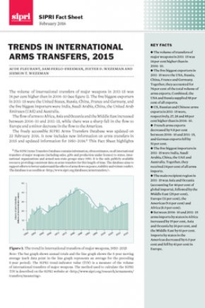 Trends in international arms transfers, 2015